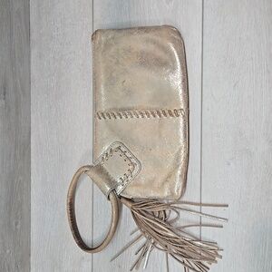 Hobo Women Leather Clutch with Tassel Mini Bag